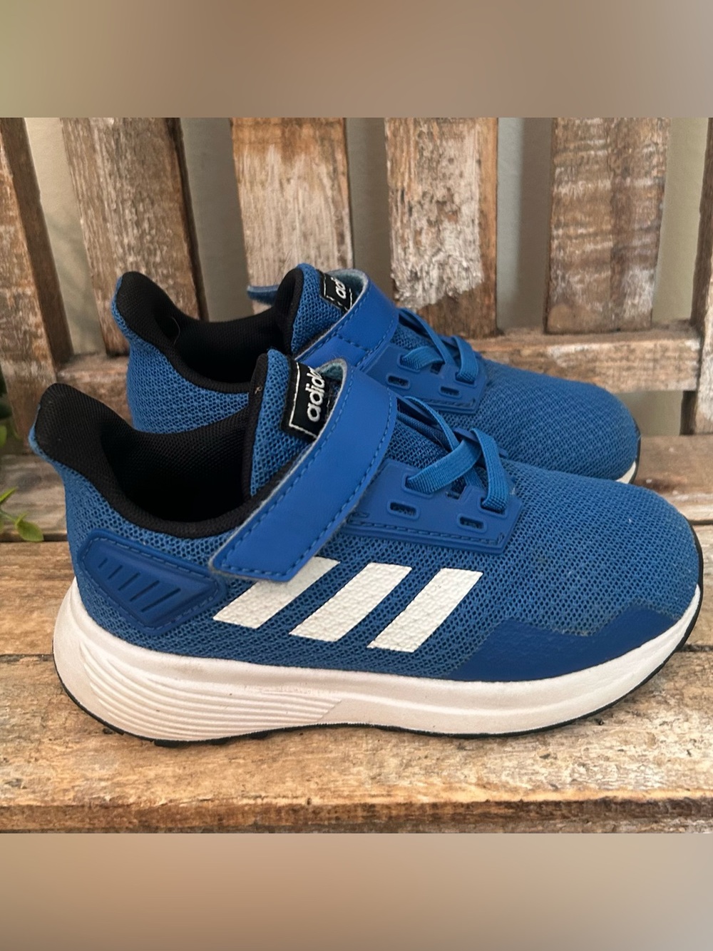 Adidas Unisex Performance Duramo 9 Kid's Size 8K Blue Sneaker Shoes BC0823